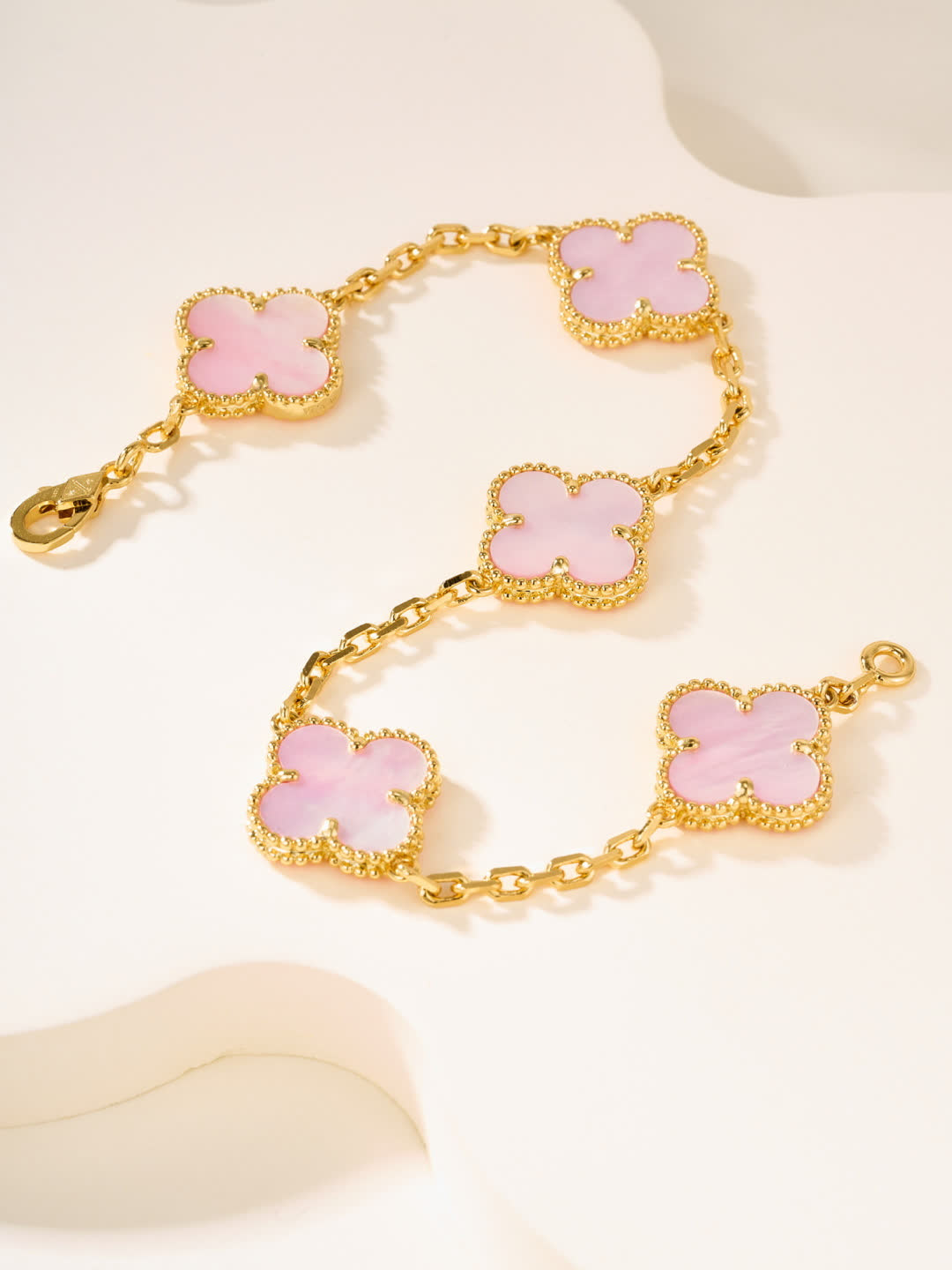 Van Cleef & Arpels Alhambra Pink Gold Earrings